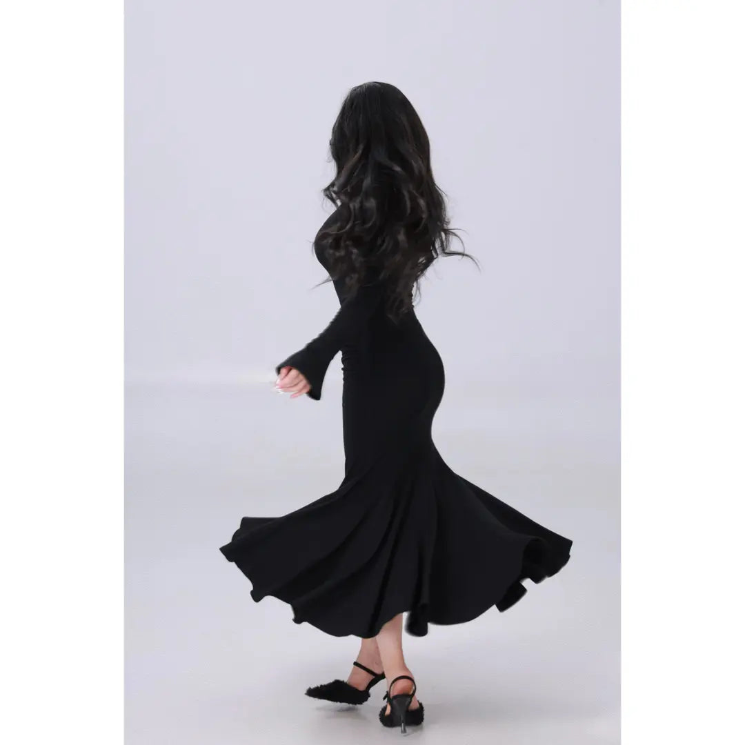 Gentle Temperament Wrap Hip Fishtail Knit Long Dresses